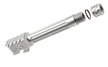 Picture of Battle Arms Development Inc. ONE:1 FLUTED BARREL FOR GLOCK 19 GEN 2-4 THREADED SS BAD-BBLG19SSFT