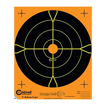 Picture of Caldwell Shooting Supplies 8'' ORANGE PEEL BULLSEYE TARGET 25 PACK 1166110