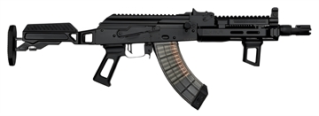 Picture of ORTHOS ARMS AK ZULU BLK SBR 7.62X39 10.5 BABBKZU
