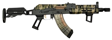 Picture of ORTHOS ARMS AK ZULU SBR WOODLAND 7.62X39 10.5 BABCEZU