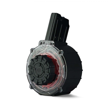 Picture of ORTHOS BLACK RIVER 20RD DRUM MAG BLACK W RED PARTS BRDMBK02 850003784830