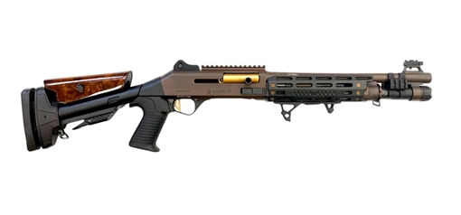 Picture of ORTHOS RAIDER S4 SBS SGA 12GA 14 IN PORTED BBL MLOK DISTRESS BROWN ADJ STOCK BENELLI CHOKE S4RPESBS