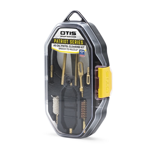 Picture of Otis FG70145 Patriot Cleaning Kit 45 Cal Pistol/ 15 Pieces Yellow Plastic Box Case FG70145 FG-701-45