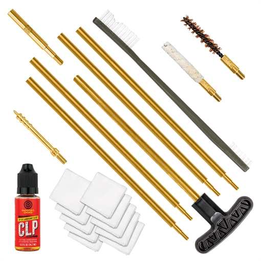Picture of Otis .22 Cal Cleaning Kit For Rifle & Pistol .22 Cal/.223 Cal/5.56mm Yellow Plastic Box Case FGSRS22