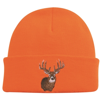 Picture of Outdoor Cap Outdoor Cap Knit Watch Cap w/Deer Blaze Orange KW03DH