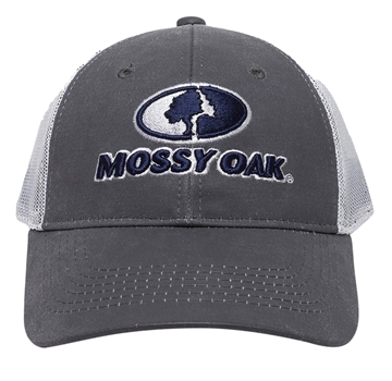 Picture of Outdoor Cap Mossy Oak Charcoal/White Adjustable Snapback OSFA Heavy Structured MOFS46B