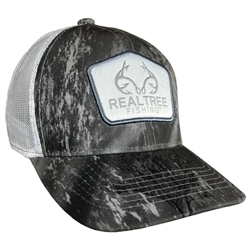 Picture of Outdoor Cap Realtree Fishing Grey/White Mesh Back w/Woven Realtree label RTF03A GW