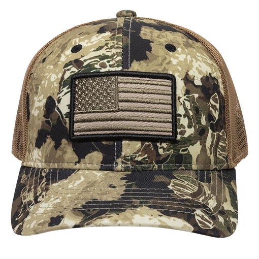 Picture of Outdoor Cap USA-170 USA Flag Veil Whitetail/Brown Adjustable Snapback OSFA Structured USA170