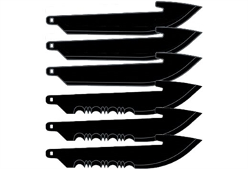 Picture of Outdoor Edge Outdoor Edge 2.5" Carry Drop Point Combo Black, 6 Blades RRC25K-6C RRC25K6C