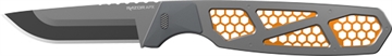 Picture of Outdoor Edge Razor APX, Fixed Blade Knife, Plain Edge, 3" Blade Length, Includes (1) Saw, (3) Drop point Blades, (2) Caping Blades, (1) Gutting Blade, Matte Finish, Orange Titanium Coated Removeable Blade Storage Scales APXS30-6C APXS306C