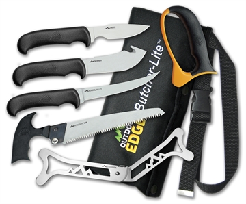 Picture of Outdoor Edge ButcherLite 4.30"/4.50"/5.9"/6" Folding Plain/Saw 420J2 Stainless Steel Blade FRN Black Handle BL1