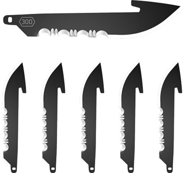Picture of Outdoor Edge Outdoor Edge Drop Point Replacement Blades Serrated Black 3 in. 6 pk. RRS30K-6C RRS30K6C