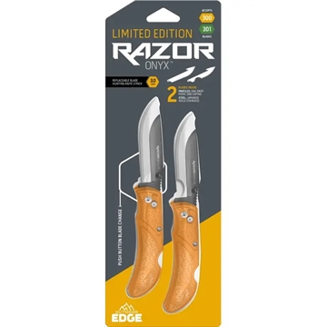 Picture of Outdoor Edge Outdoor Edge Razor Onyx 3"" 2-Pack W/ 2 Blades P242OXB30-2C P242OXB302C