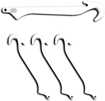 Picture of Outdoor Edge Razor Safe Replacement Blades, Plain Edge, 20J2 Stainless Steel, (4) 3.5" Guthook Blades RRG-4