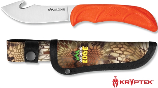 Picture of OUTDOOR EDGE WILD SKIN 4.0" GUTHOOK KNIFE W/ MO SHEATH WS10C