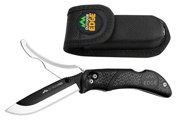 Picture of Outdoor Edge RazorPro 3.50" Folding Razor/Gut Plain 420J2 SS Blade, Black TPR Handle, Includes Replacement Blades RO10C