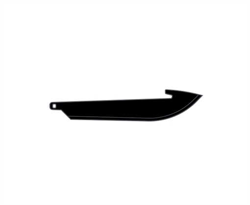 Picture of Outdoor Edge Edge Drop-Point Blades, Plain Edge, 3.5" Blades, 420J2 Steel, Black Oxide Finish, Black, 6 Pack RR35K-6C RR35K6C