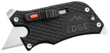 Picture of Outdoor Edge  SlideWinder 3.50" Long, Plain Utility Blade, Black GNR/SS Handle, Screwdriver, Bottle Opener  SWK-30C