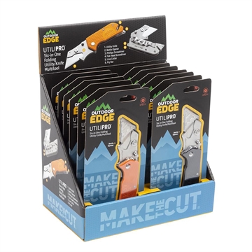 Picture of Outdoor Edge Utilipro PDQ Knife Display 6/ct Orange 6/ct Black UPD12