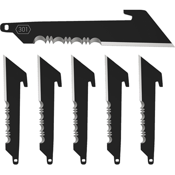 Picture of Outdoor Edge Outdoor Edge Utility Replacement Blades Serrated Black 3 in. 6 pk. RRUS30K-6C RRUS30K6C