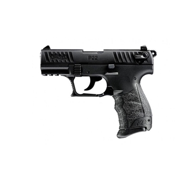 Picture of Walther Arms P22 Q 22 LR Caliber with 3.42" Threaded Barrel, 10+1 Capacity, Black Finish Picatinny Rail Frame, Serrated Matte Black Tenifer Zinc Alloy Slide & Interchangeable Backstrap Grip 5120700