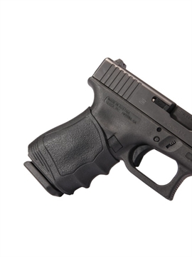 Picture of Pachmayr Gripper made of Rubber with Black Finish, Finger Grooves & Slip-On Design for Universal Handgun 05125