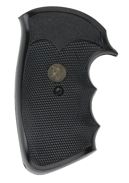 Picture of Pachmayr Gripper Grip Checkered Black Rubber with Finger Grooves for Colt Python, Trooper 02528