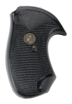 Picture of Pachmayr Compact Grip Checkered Black Rubber with Finger Grooves for Small Rossi Revolvers 03147