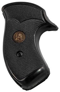 Picture of Pachmayr Compact Grip Checkered Black Rubber for S&W J Frame with Round Butt 03254