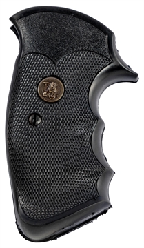 Picture of Pachmayr Gripper Professional Grip Checkered Black Rubber with Finger Grooves for S&W K/L Frame with Square Butt 03265