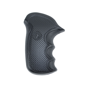Picture of Pachmayr Diamond Pro Grip Diamond Checkering Black Rubber with Finger Grooves for Taurus Compact Public Defender 02474