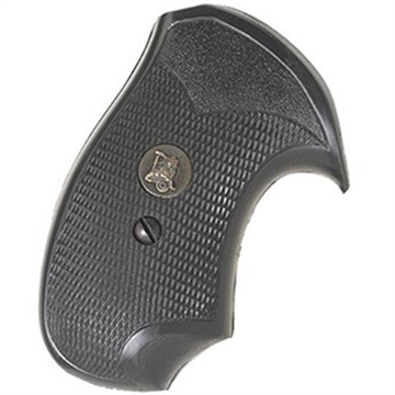 Picture of Pachmayr Compact Grip Checkered Black Rubber for S&W J Frame with Square Butt 03255