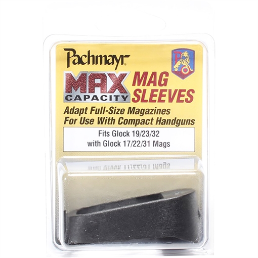Picture of Pachmayr Mag Spacer, Grip Extension, Black, Adapt Full-Size Magazines For Use With Compact Handguns, Fits Glock 17/22/31 Magazines 0343374 03850