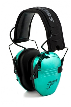 Picture of PACKNHEAT CHROME PLATED ELECTRONIC EAR/EYE PROTECTION SET AQUA CHRM-AQUA-E