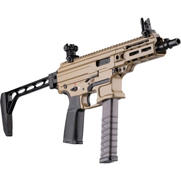 Picture of PANZER ARMS ARP 9 9MM PISTOL 6.5" T.B COYOTE TAN W/ TRI LUG FU SIGHTS, MLOK RAIL, 15RD/33RD ARP9PCCCT