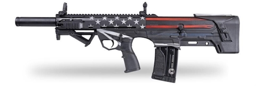 Picture of PANZER ARMS BULLPUP SA 3" 12GA BLACK/BRONZE US FLAG BP12BSBBUSFC