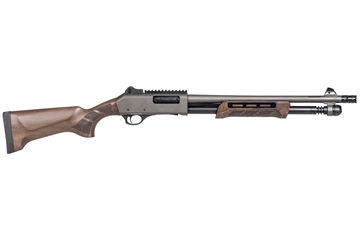 Picture of PANZER ARMS CQB PUMP 12G 18.5" GRAY/WALNUT, MLOK SIDE SADDLE, DOOR BREECHER CQBGRAW
