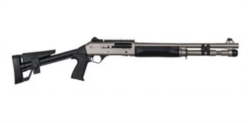 Picture of PANZER ARMS M4 TACTICAL MARINE 12G NICKEL W/ FIXED SKELETON STOCK PAM4MTSFSS