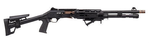 Picture of PANZER ARMS M4 PRO AI TACTICAL 12G 18.5" BBL, BLACK/BRONZE DETAILS PAM4NCBRBTMFSS