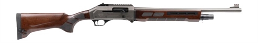 Picture of Panzer Arms PAFS1PROFSGREW FS1 Pro 12 Gauge Semi-Auto 3" 4+1 20" Black Shrouded Barrel, Disruptive Gray Cerakote Aluminum Receiver w/Picatinny Rail, Fixed Walnut Stock, Right Hand