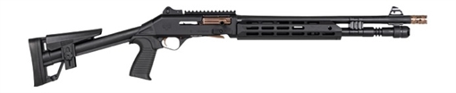 Picture of Panzer Arms PAM4CSBBTMFSS M4 Speed Pro 12 Gauge Semi-Auto 3" 5+1 18.50" Black Ported Barrel, Black Aluminum Receiver w/Picatinny Rail, M-LOK Handguard, Skeleton Stock, Black Polymer Grip