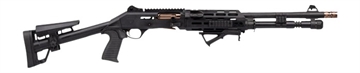 Picture of Panzer Arms PAM4NCSBBTMFSS M4 Pro AI 12 Gauge Semi-Auto 3" 5+1 18.50" Black Ported Barrel, Black Aluminum Receiver w/Picatinny Rail, Skeleton Stock