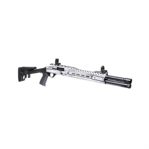Picture of PANZER EG-240 TACTICAL 12G SHOTGUN 3" 18.5" 5+1 DISTRESSED TITANIUM, M4 ADJ STOCK, 3 CHOKE TUBES EG240TSTTBRC