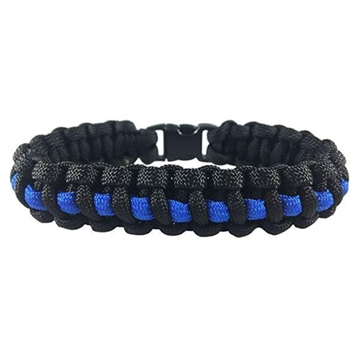 Picture of Thin Blue Line Paracord Survival Bracelet, Thin Blue Line TBL-PARA-9