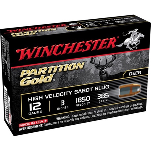 Picture of PARTITION GOLD HV AMMO 12 GAUGE 3'' 385GR SABOT SLUG SSP123