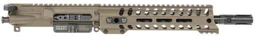Picture of Patriot Ordnance Factory Minuteman Complete Upper 5.56x45mm NATO 10.50" Black Nitride Barrel Aluminum Patriot Brown Receiver 9" M-LOK Handguard Lo Pro DI Gas Block (Mid Length) 01817