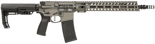 Picture of Patriot Ordnance Factory Minuteman 5.56x45mm 30+1 13.75" Black Steel Threaded Barrel, Tungsten Cerakote Receiver, 13" Renegade Rail Handguard 02046