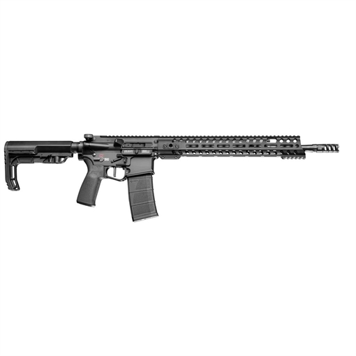 Picture of Patriot Ordnance Factory Renegade + *CA Compliant 5.56x45mm NATO 16.50" 10+1 Black Hard Coat Anodized Rec 14.50" M-Lok Black Nitride Barrel 6 Position MFT Stock Black Polymer MFT Grip 01165