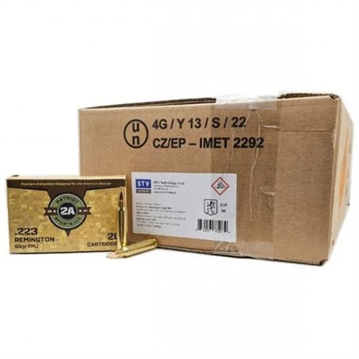 Picture of Patriot Sports Rifle Ammunition .223 Rem 55gr FMJ 3280 fps 1000/ct(50-20ct Boxes) P223055FC