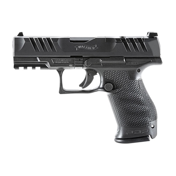 Picture of Walther Arms PDP Compact Frame 9mm Luger 10+1 4" Black Steel Barrel, Black Optic Ready/Serrated Steel Slide, Black Polymer Frame w/Picatinny Rail, Textured Polymer Grip, Ambidextrous 2854686